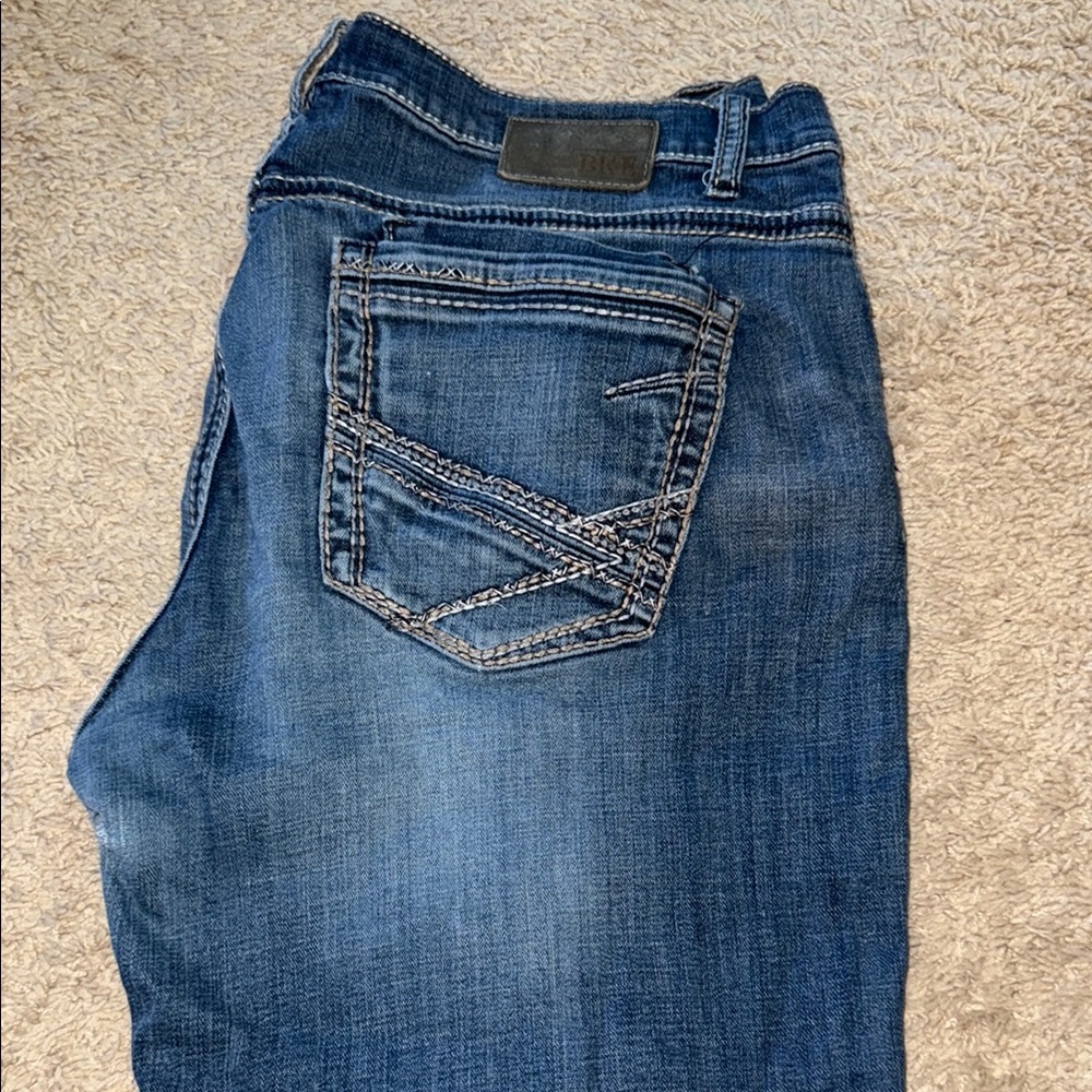 BKE Blue Straight Jeans with Classic Stretch